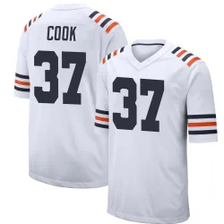 Men's Alex Cook Chicago Bears No.37 Game Alternate Classic Jersey - White