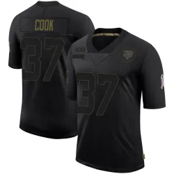 Men's Alex Cook Chicago Bears No.37 Limited 2020 Salute To Service Jersey - Black