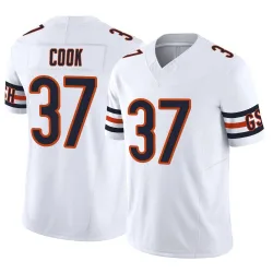 Men's Alex Cook Chicago Bears No.37 Limited Vapor F.U.S.E. Jersey - White