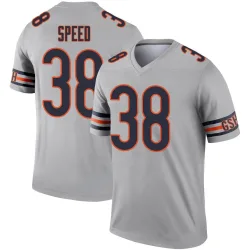 Men's Ameer Speed Chicago Bears No.38 Legend Inverted Silver Jersey