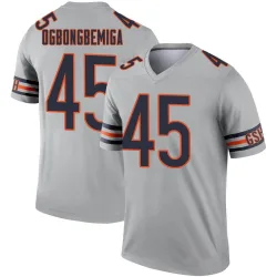 Men's Amen Ogbongbemiga Chicago Bears No.45 Legend Inverted Silver Jersey