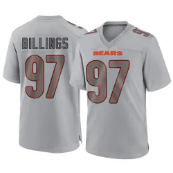 Men's Andrew Billings Chicago Bears No.97 Game Atmosphere Fashion Jersey - Gray