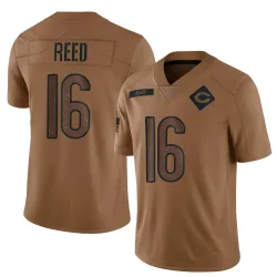 Men's Austin Reed Chicago Bears No.16 Limited 2023 Salute To Service Jersey - Brown