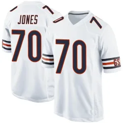 Men's Braxton Jones Chicago Bears No.70 Game Jersey - White