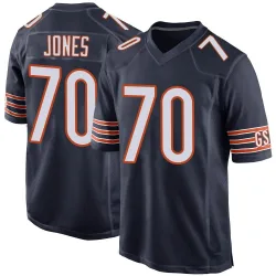Men's Braxton Jones Chicago Bears No.70 Game Team Color Jersey - Navy