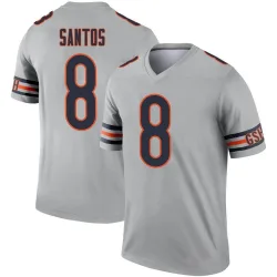 Men's Cairo Santos Chicago Bears No.8 Legend Inverted Silver Jersey