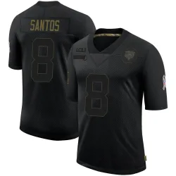 Men's Cairo Santos Chicago Bears No.8 Limited 2020 Salute To Service Jersey - Black