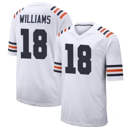 Men's Caleb Williams Chicago Bears No.18 Game Alternate Classic Jersey - White