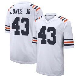 Men's Carl Jones Jr. Chicago Bears No.43 Game Alternate Classic Jersey - White