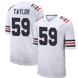 Men's Carson Taylor Chicago Bears No.59 Game Alternate Classic Jersey - White