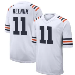 Men's Case Keenum Chicago Bears No.11 Game Alternate Classic Jersey - White