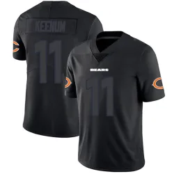 Men's Case Keenum Chicago Bears No.11 Limited Jersey - Black Impact