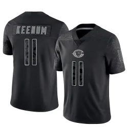Men's Case Keenum Chicago Bears No.11 Limited Reflective Jersey - Black