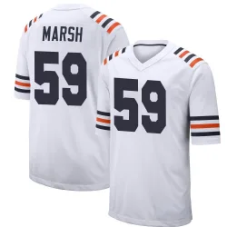 Men's Cassius Marsh Chicago Bears No.59 Game Alternate Classic Jersey - White