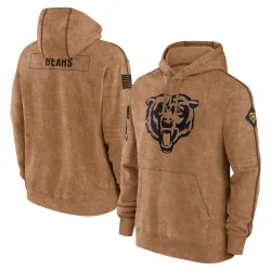Men's Chicago Bears No. 2023 Salute to Service Club Pullover Hoodie - Brown