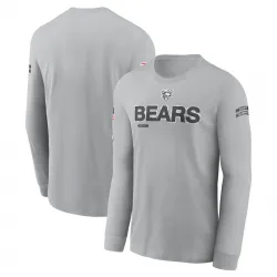 Men's Chicago Bears No. 2024 Salute To Service Long Sleeve T-Shirt - Gray