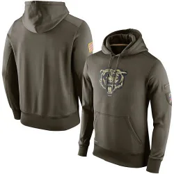 Men's Chicago Bears No. Salute to Service KO Performance Hoodie - Olive