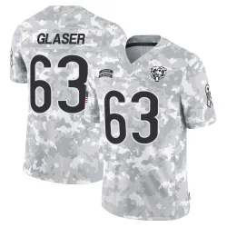 Men's Chris Glaser Chicago Bears No.63 Limited 2024 Salute to Service Jersey - Arctic Camo