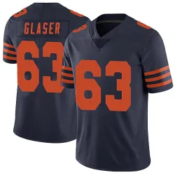 Men's Chris Glaser Chicago Bears No.63 Limited Alternate Vapor Untouchable Jersey - Navy Blue