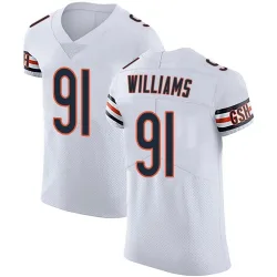 Men's Chris Williams Chicago Bears No.91 Elite Vapor Untouchable Jersey - White
