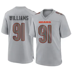 Men's Chris Williams Chicago Bears No.91 Game Atmosphere Fashion Jersey - Gray