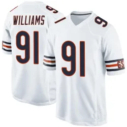 Men's Chris Williams Chicago Bears No.91 Game Jersey - White