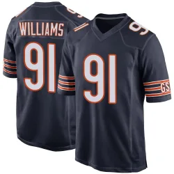 Men's Chris Williams Chicago Bears No.91 Game Team Color Jersey - Navy