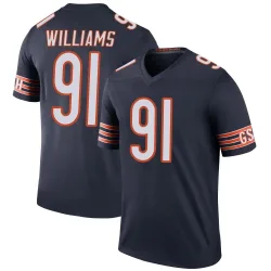 Men's Chris Williams Chicago Bears No.91 Legend Color Rush Jersey - Navy