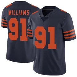 Men's Chris Williams Chicago Bears No.91 Limited Alternate Vapor Untouchable Jersey - Navy Blue