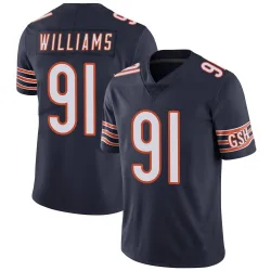 Men's Chris Williams Chicago Bears No.91 Limited Team Color Vapor Untouchable Jersey - Navy