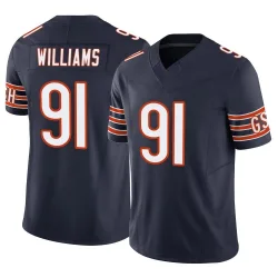 Men's Chris Williams Chicago Bears No.91 Limited Vapor F.U.S.E. Jersey - Navy