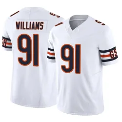 Men's Chris Williams Chicago Bears No.91 Limited Vapor F.U.S.E. Jersey - White
