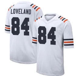 Men's Colston Loveland Chicago Bears No.84 Game Alternate Classic Jersey - White