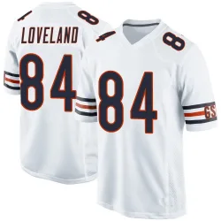Men's Colston Loveland Chicago Bears No.84 Game Jersey - White