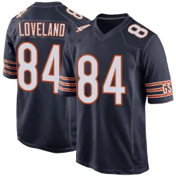 Men's Colston Loveland Chicago Bears No.84 Game Team Color Jersey - Navy