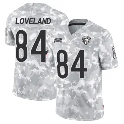 Men's Colston Loveland Chicago Bears No.84 Limited 2024 Salute to Service Jersey - Arctic Camo