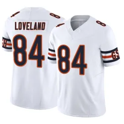 Men's Colston Loveland Chicago Bears No.84 Limited Vapor F.U.S.E. Jersey - White
