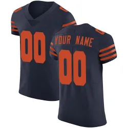 Men's Custom Chicago Bears No.00 Elite Alternate Vapor Untouchable Jersey - Navy Blue