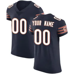 Men's Custom Chicago Bears No.00 Elite Team Color Vapor Untouchable Jersey - Navy