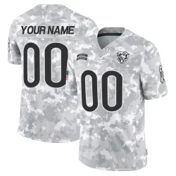 Men's Custom Chicago Bears No.00 Limited 2024 Salute to Service Jersey - Arctic Camo
