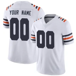 Men's Custom Chicago Bears No.00 Limited Alternate Classic Vapor Jersey - White