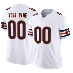 Men's Custom Chicago Bears No.00 Limited Vapor F.U.S.E. Jersey - White