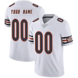 Men's Custom Chicago Bears No.00 Limited Vapor Untouchable Jersey - White