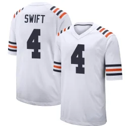 Men's D'Andre Swift Chicago Bears No.4 Game Alternate Classic Jersey - White