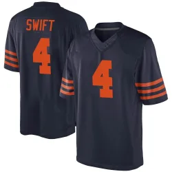 Men's D'Andre Swift Chicago Bears No.4 Game Alternate Jersey - Navy Blue