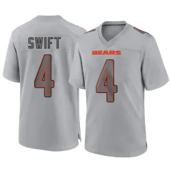 Men's D'Andre Swift Chicago Bears No.4 Game Atmosphere Fashion Jersey - Gray