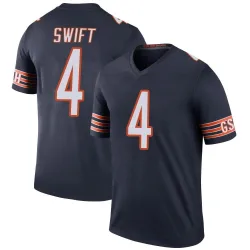 Men's D'Andre Swift Chicago Bears No.4 Legend Color Rush Jersey - Navy