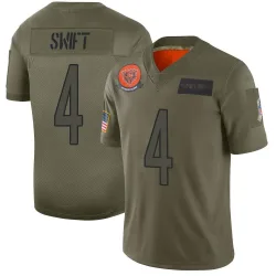Men's D'Andre Swift Chicago Bears No.4 Limited 2019 Salute to Service Jersey - Camo