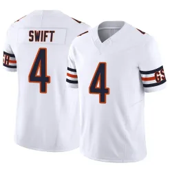 Men's D'Andre Swift Chicago Bears No.4 Limited Vapor F.U.S.E. Jersey - White