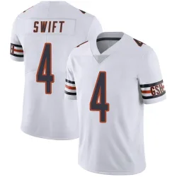 Men's D'Andre Swift Chicago Bears No.4 Limited Vapor Untouchable Jersey - White